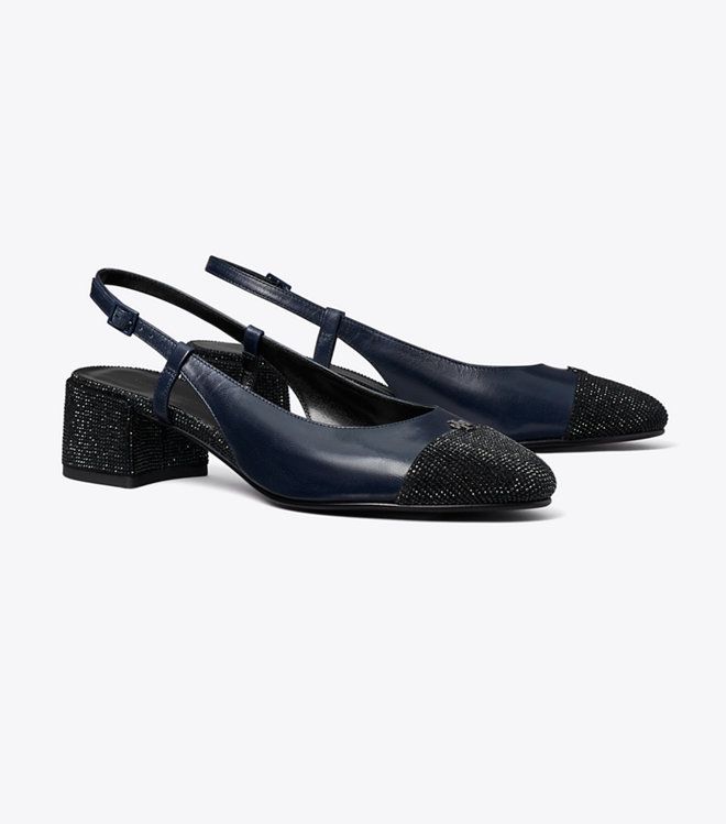 Giày Cap-Toe Pave Slingback 45Mm