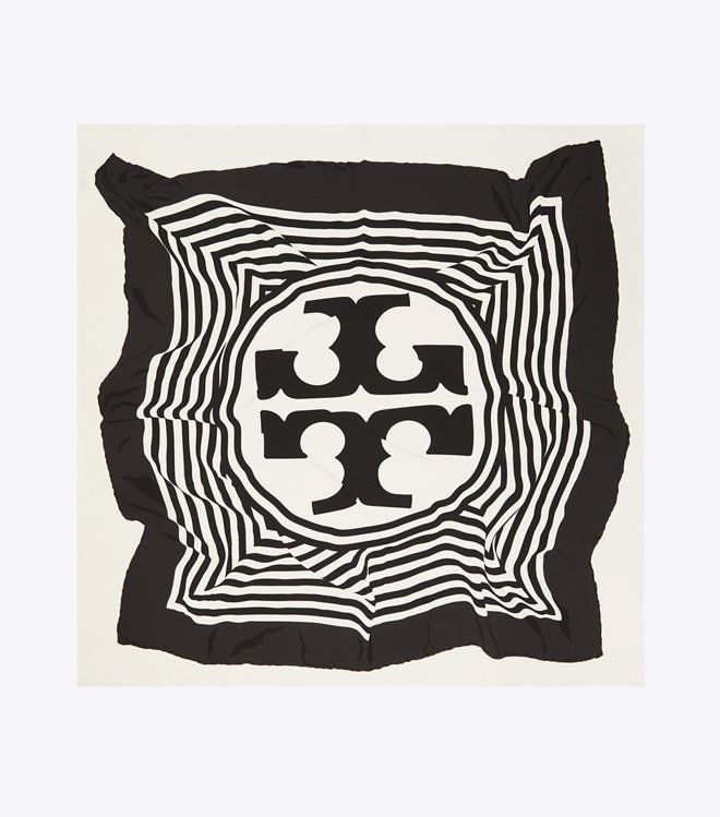 Tory Burch - Khăn Warped Logo Silk Square