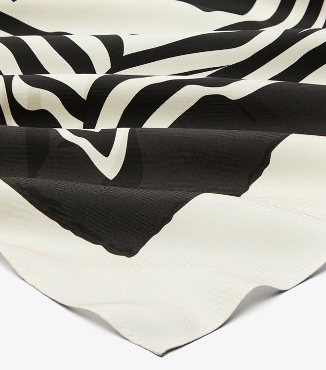 Tory Burch - Khăn Warped Logo Silk Square