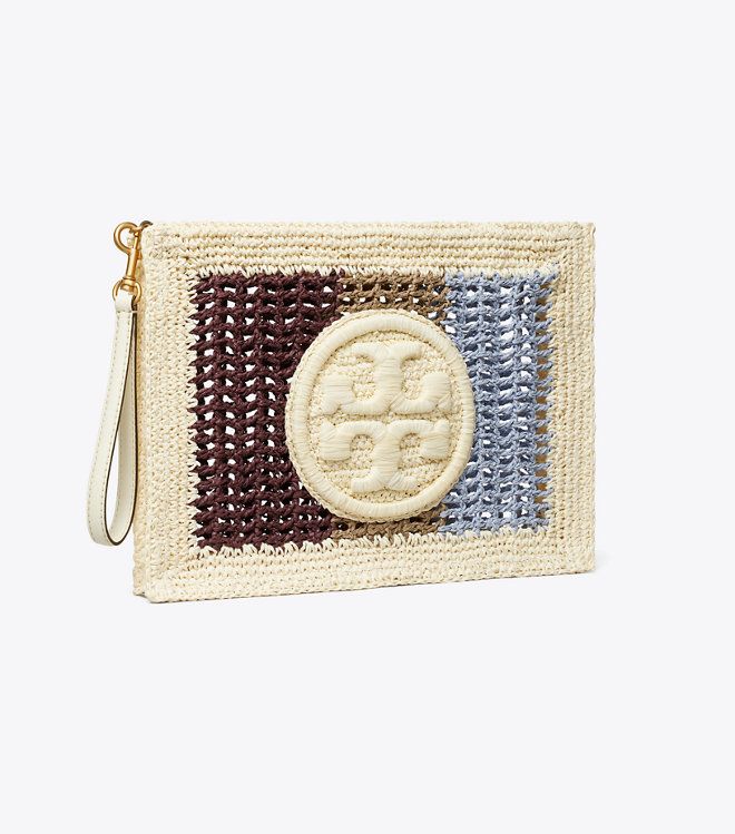 Tory Burch - Túi Ella Crochet Striped Pouch
