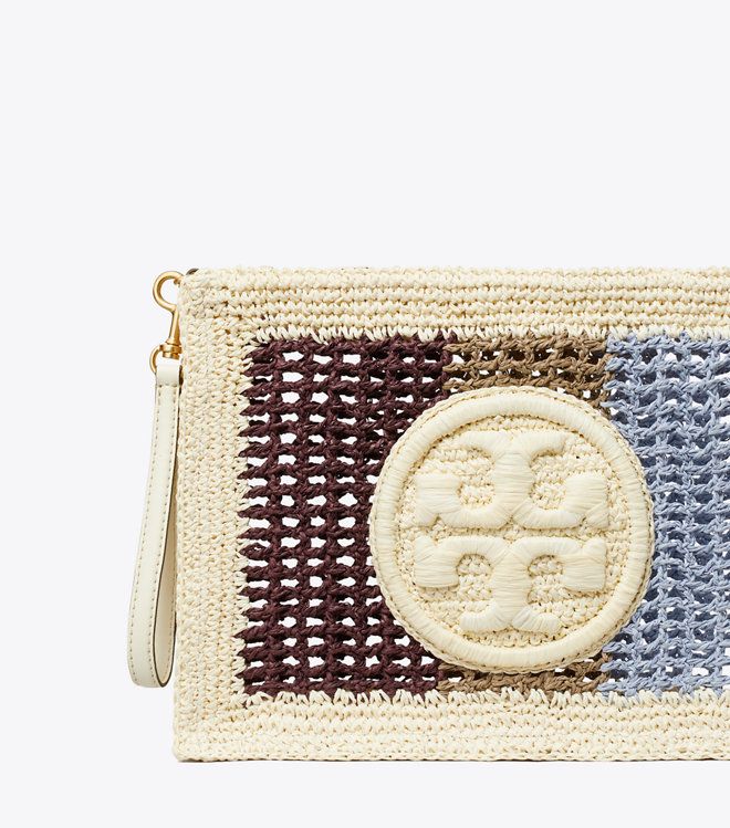 Tory Burch - Túi Ella Crochet Striped Pouch