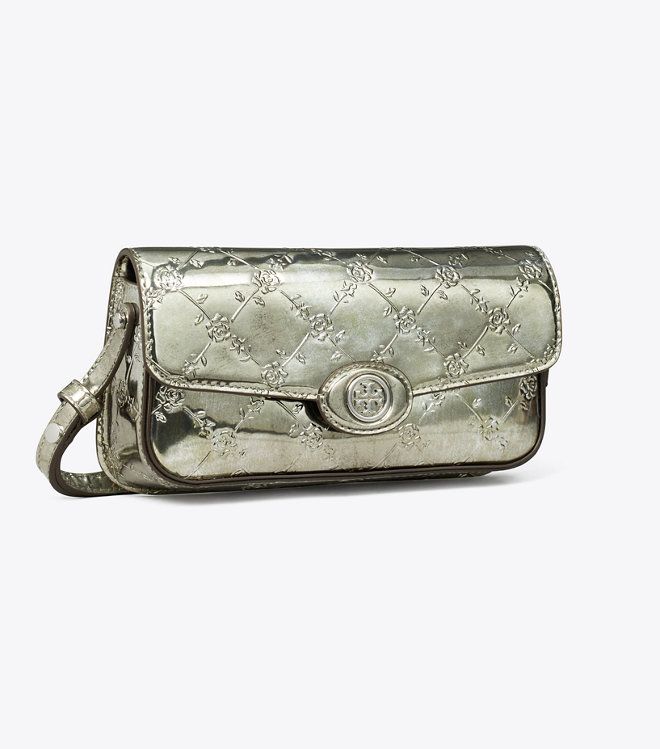Túi đeo vai chữ nhật Robinson Floral Metallic