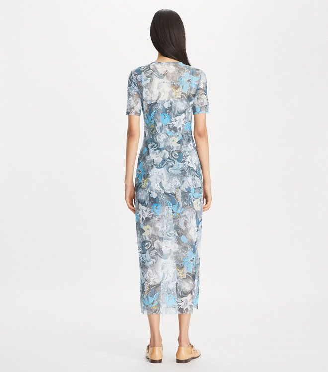 Tory Burch - Đầm T-Shirt mesh in họa tiết