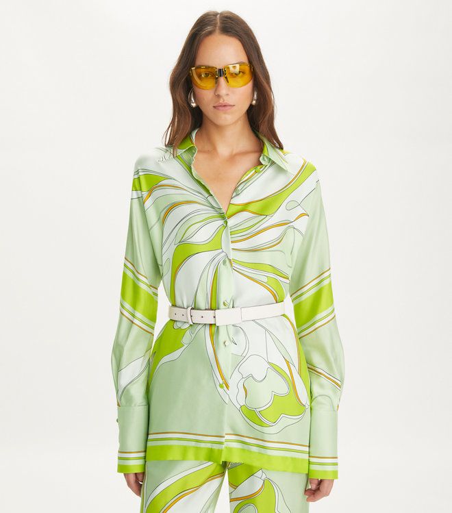 Tory Burch - Áo  Printed Silk Tunic