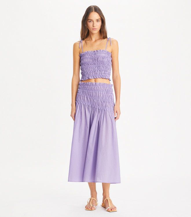 Tory Burch - Áo Smocked Cotton Top