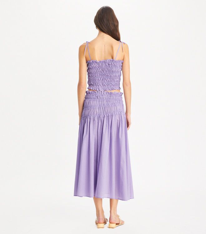 Tory Burch - Chân Váy Smocked Cotton Skirt