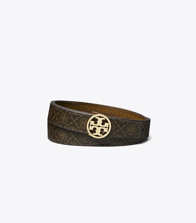 Tory Burch - Thắt lưng 1" T Monogram Coated Canvas Miller Reversible Belt