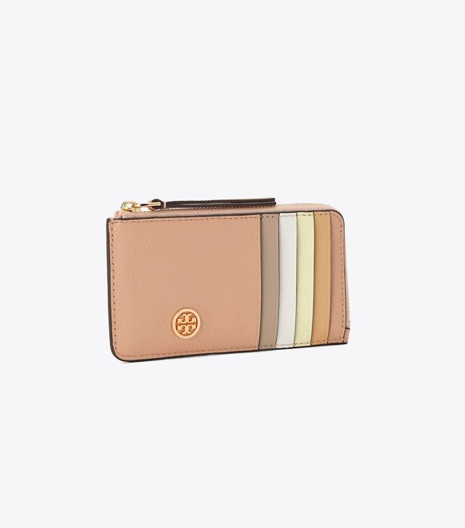 Tory Burch - Ví Robinson Pebbled Zip Card Case