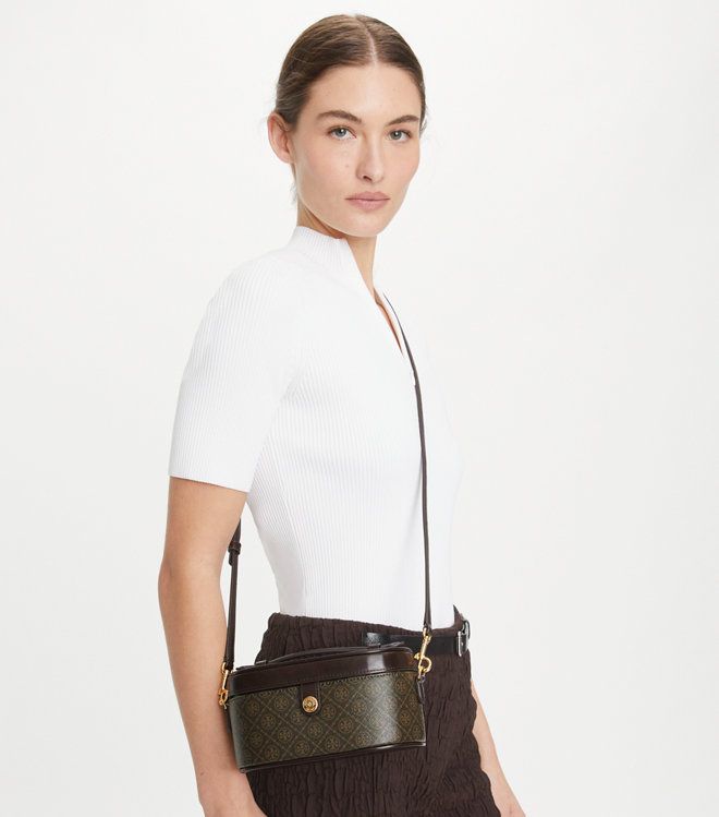 Tory Burch - Túi T Monogram Coated Canvas Vanity Case