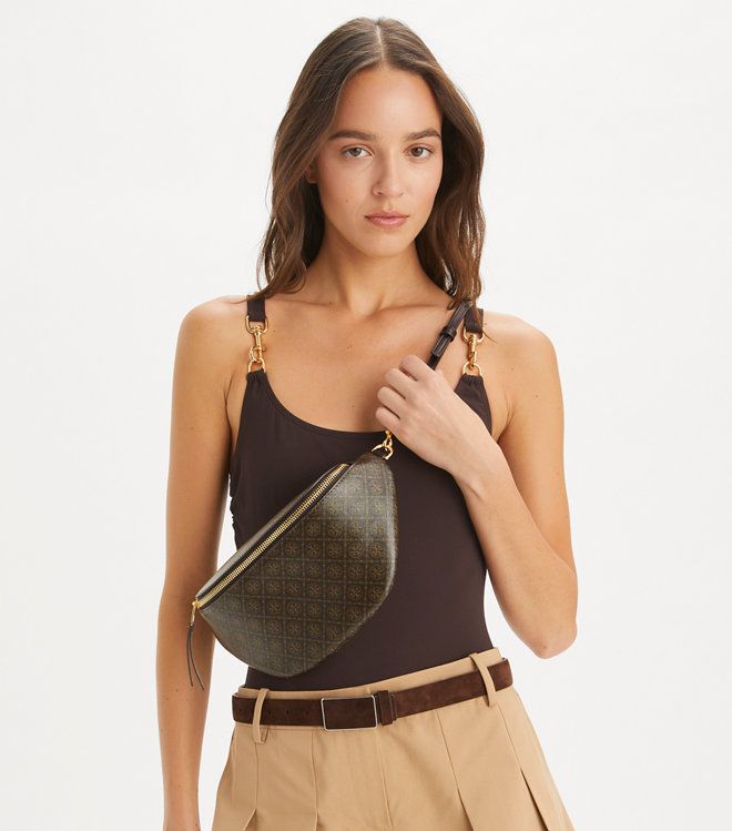 Tory Burch - Túi T Monogram Coated Canvas Belt Bag