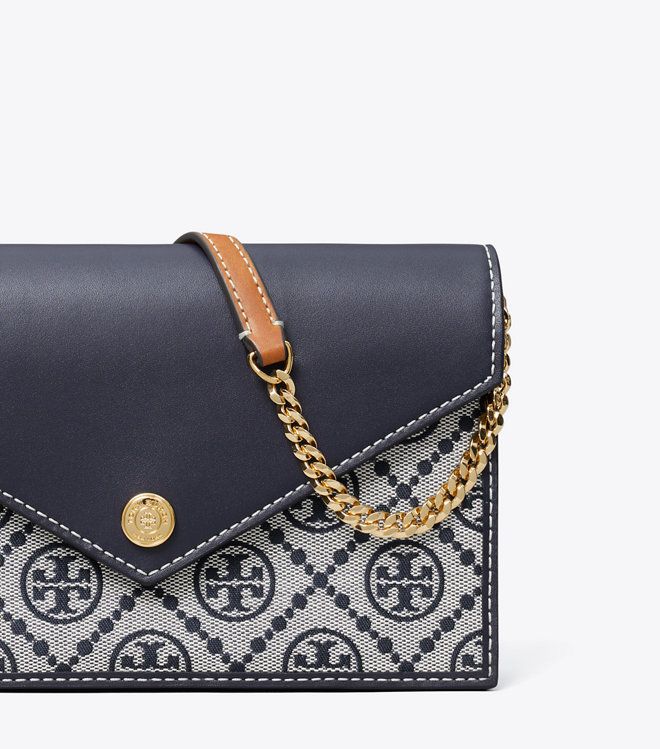 Tory Burch - Ví T Monogram Envelope Chain Wallet