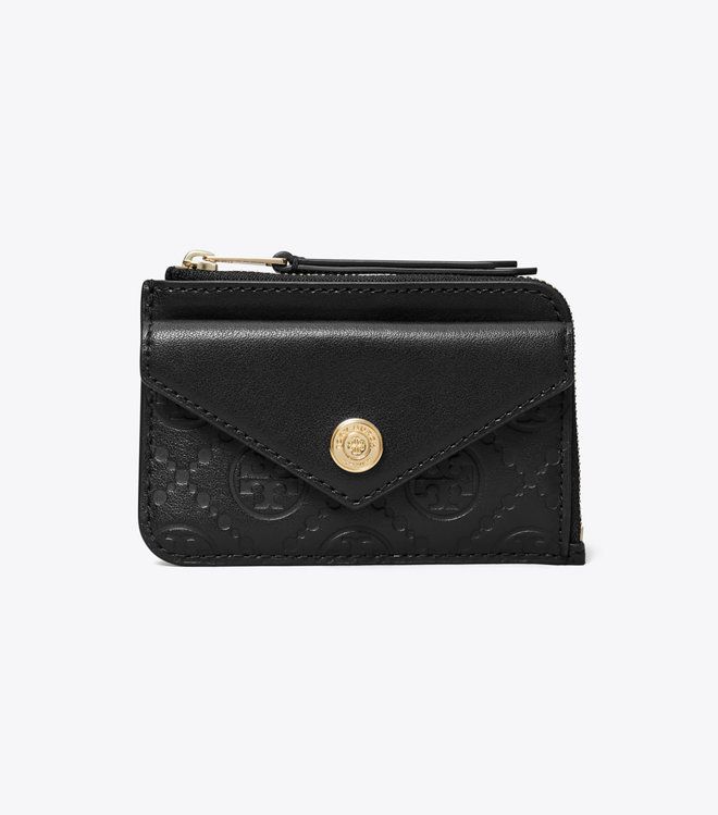 Tory Burch - Ví T Monogram Leather Zip Card Case