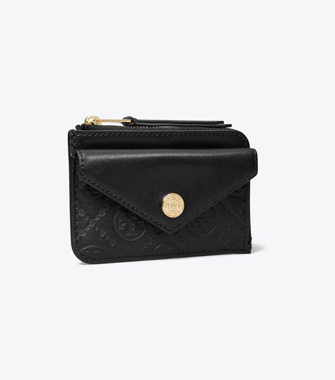 Tory Burch - Ví T Monogram Leather Zip Card Case