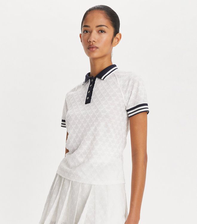 Tory Burch - Áo Terry Jacquard Polo