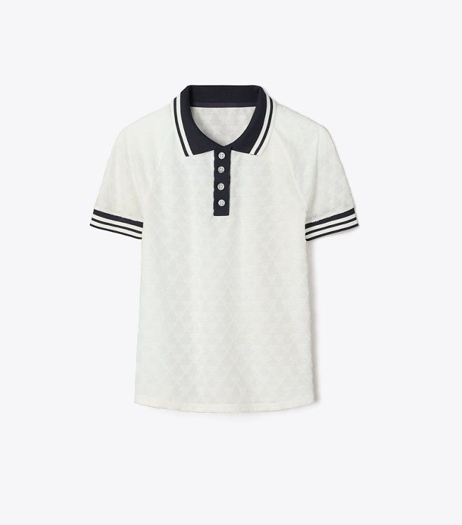 Tory Burch - Áo Terry Jacquard Polo