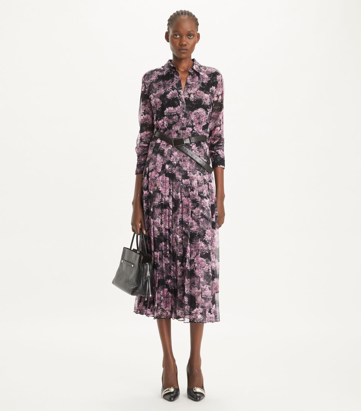 Tory Burch - Đầm lụa in xếp ly