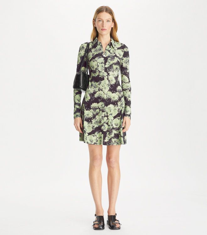 Tory Burch - Đầm polo Printed Jersey