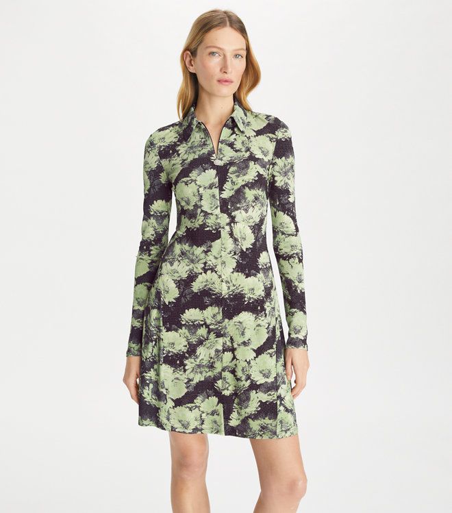 Tory Burch - Đầm polo Printed Jersey
