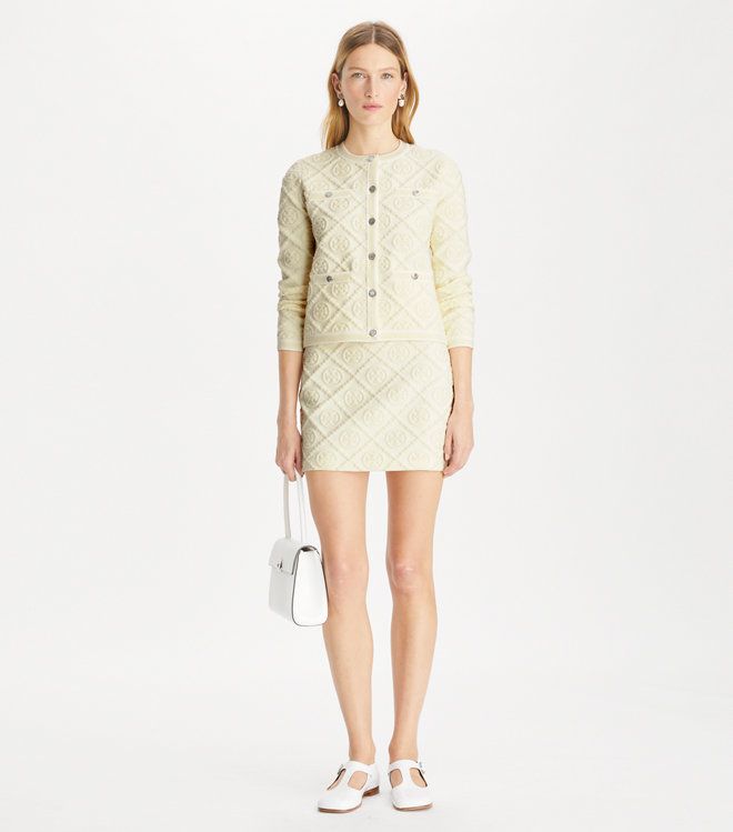 Tory Burch - Chân Váy Embossed Wool Mini Skirt