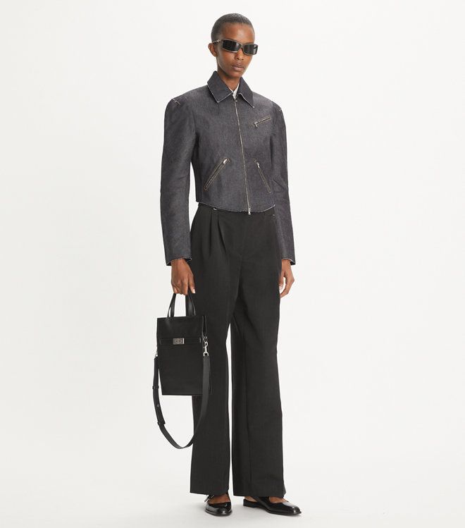 Tory Burch - Áo khoác biker denim