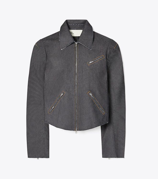 Tory Burch - Áo khoác biker denim