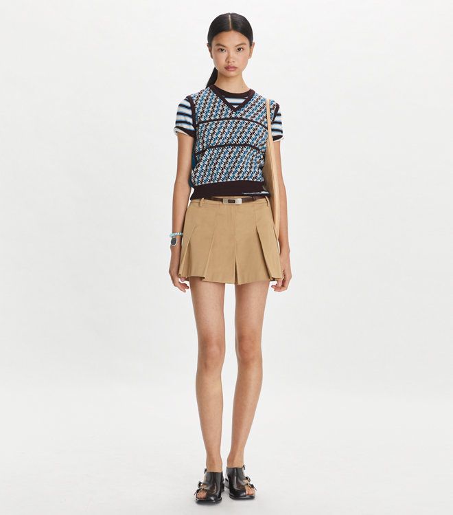Tory Burch - Quần Mini Micro Twill Pleat Short