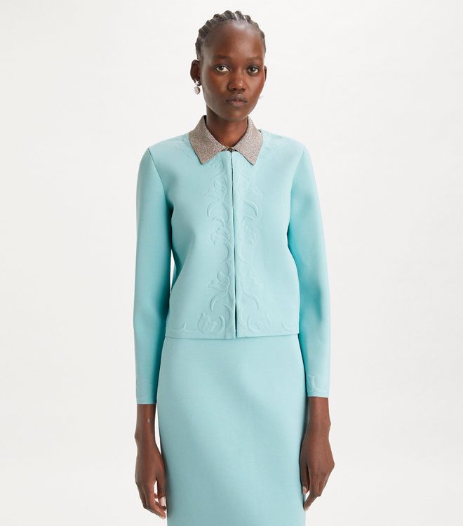 Tory Burch - Áo Kendra Embossed Cardigan