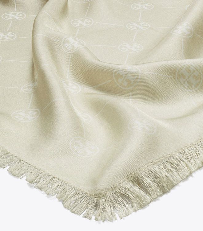Tory Burch - Khăn T Monogram Silk Oblong Scarf
