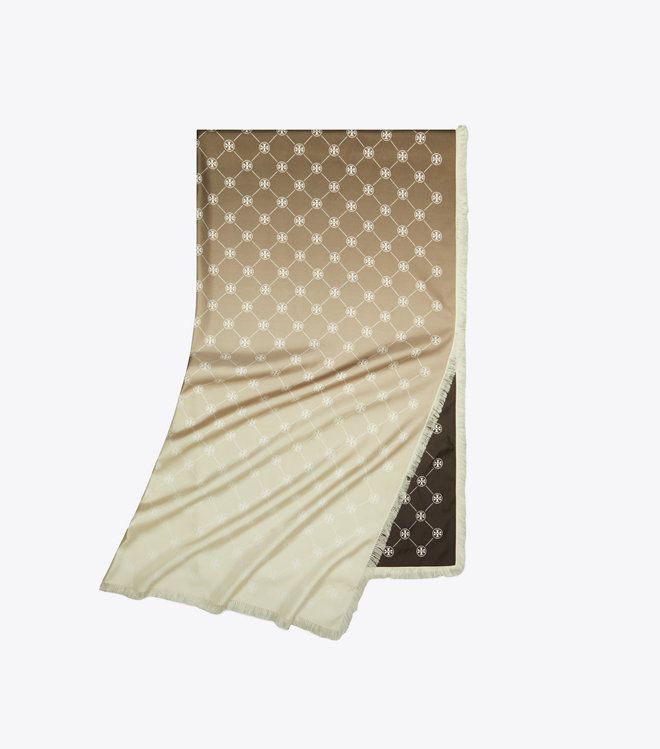 Tory Burch - Khăn T Monogram Silk Oblong Scarf