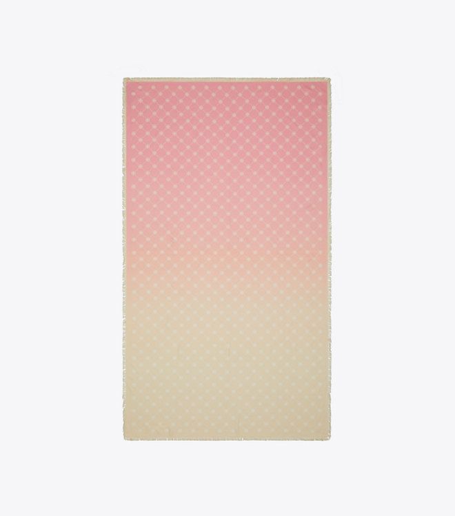 Tory Burch - Khăn T Monogram Silk Oblong Scarf