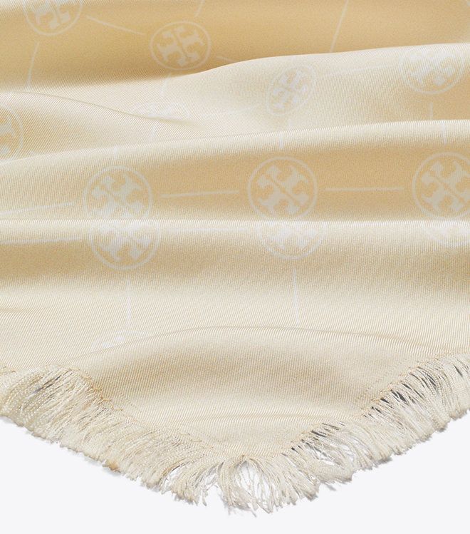 Tory Burch - Khăn T Monogram Silk Oblong Scarf