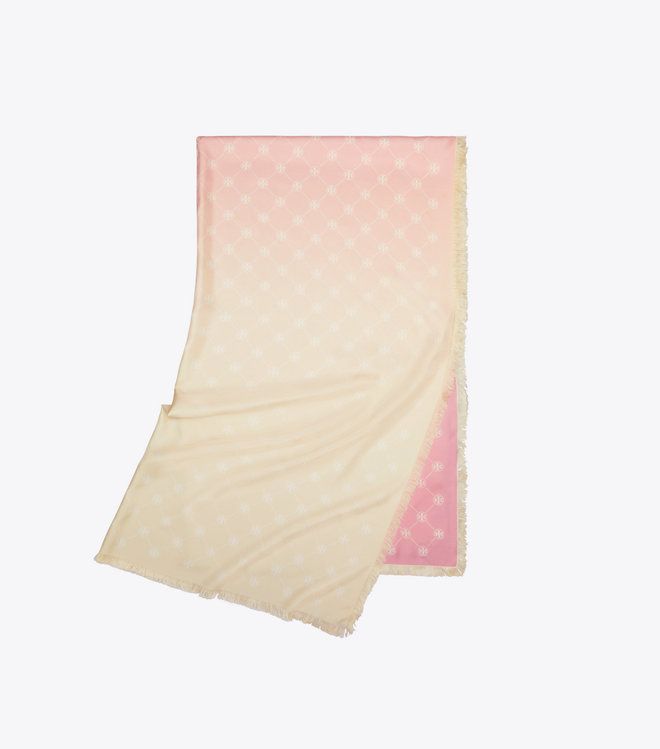 Tory Burch - Khăn T Monogram Silk Oblong Scarf