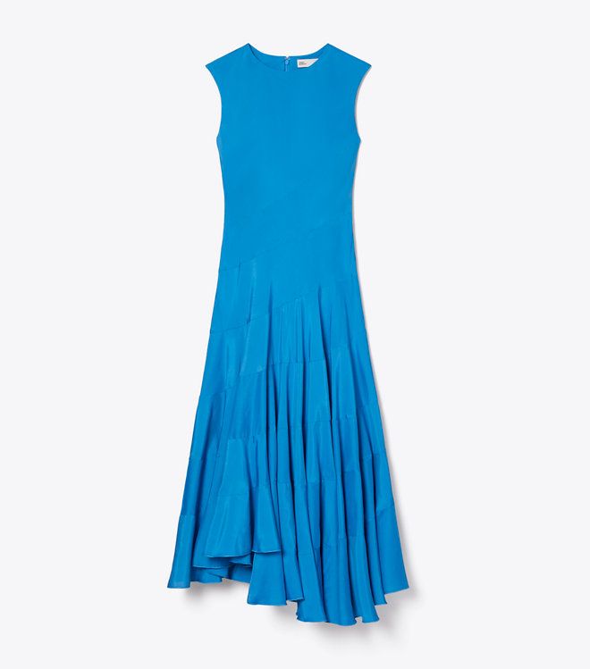 Tory Burch - Đầm lụa cotton loe
