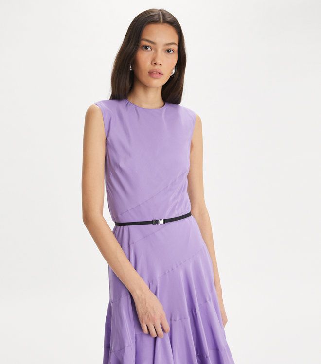 Tory Burch - Đầm lụa cotton loe
