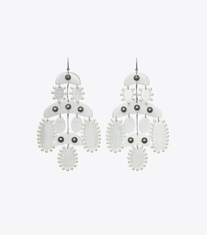 Bông tai Abstract Beaded Chandelier