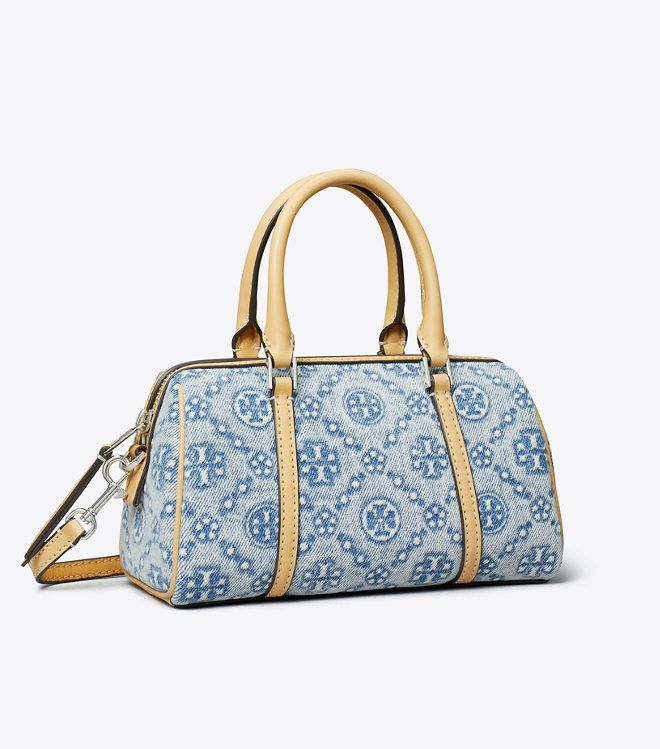 Túi T Monogram Denim Mini Barrel Bag