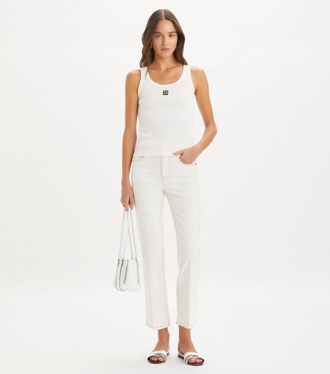 Tory Burch - Quần Cropped Flare Jean