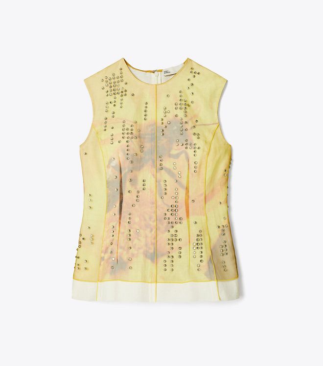 Áo Organza in họa tiết