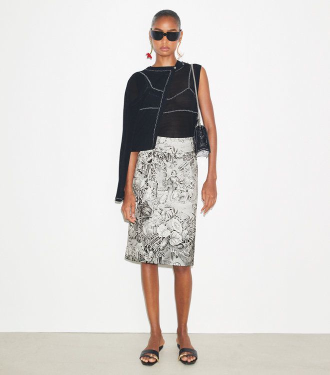 Tory Burch - Áo cardigan Cotton And Nylon Mesh