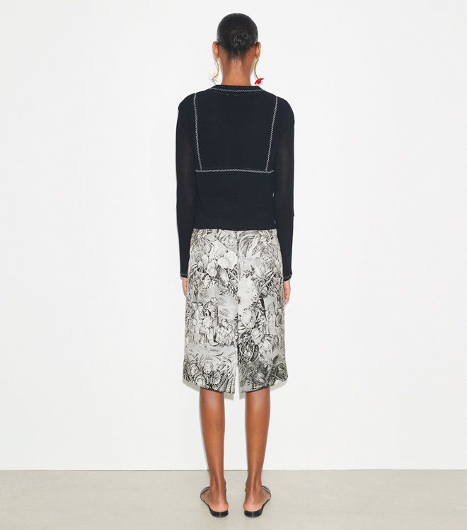Tory Burch - Áo cardigan Cotton And Nylon Mesh