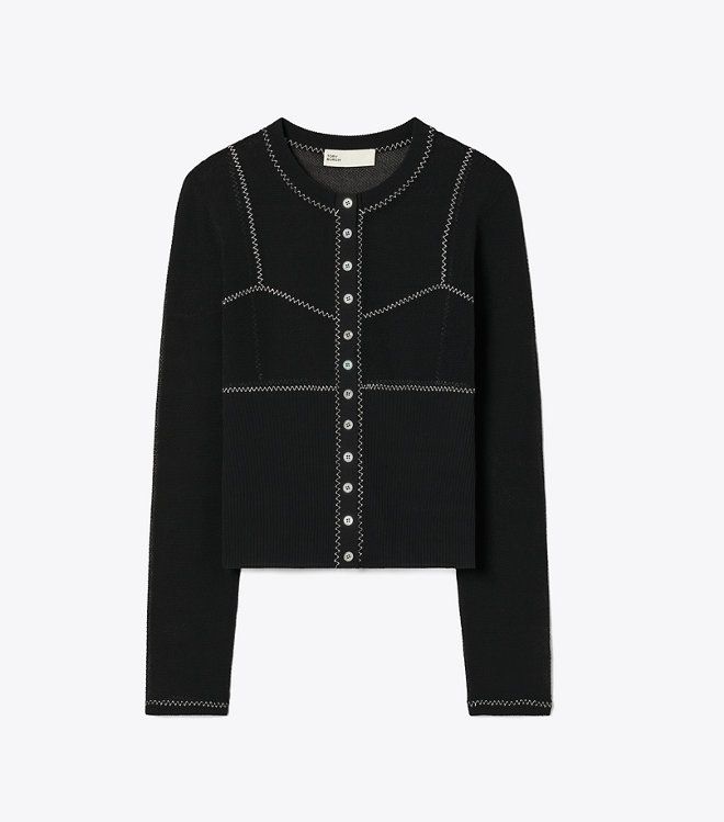Tory Burch - Áo cardigan Cotton And Nylon Mesh