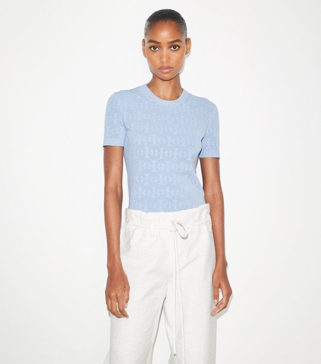 Tory Burch - Áo len họa tiết T Monogram