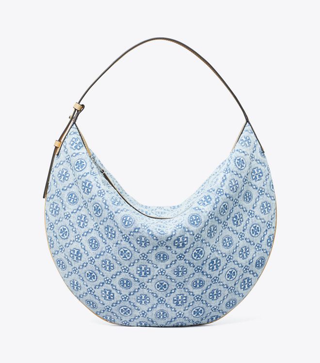 Tory Burch - Túi T Monogram Denim Balloon Bag