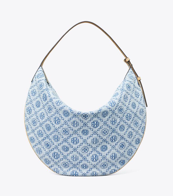 Tory Burch - Túi T Monogram Denim Balloon Bag