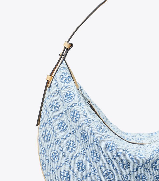 Tory Burch - Túi T Monogram Denim Balloon Bag