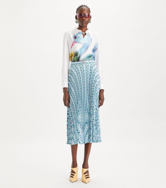 Tory Burch - Chân Váy Pleated Viscose Skirt
