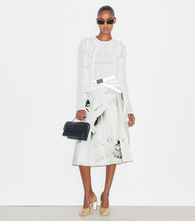Tory Burch - Chân váy vải twill in họa tiết