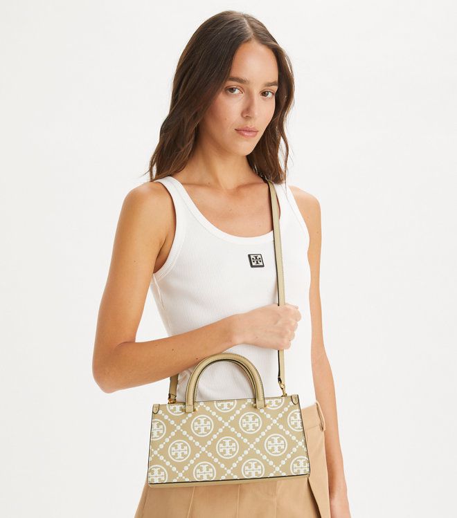 Tory Burch - Túi T Monogram Contrast Embossed E/W Small Tote