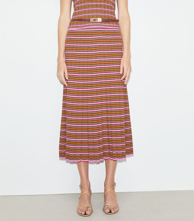 Tory Burch - Chân Váy Striped Cotton Skirt