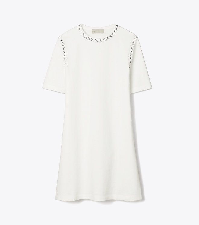 Đầm T-Shirt cotton thêu họa tiết